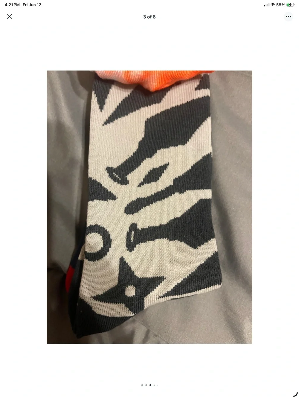 Ripple Junction Navy & Red Anime Crew Socks
